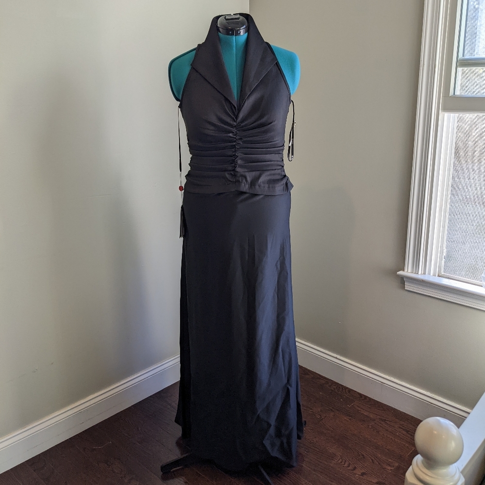 Black Tadashi Evening Gown Size 12P